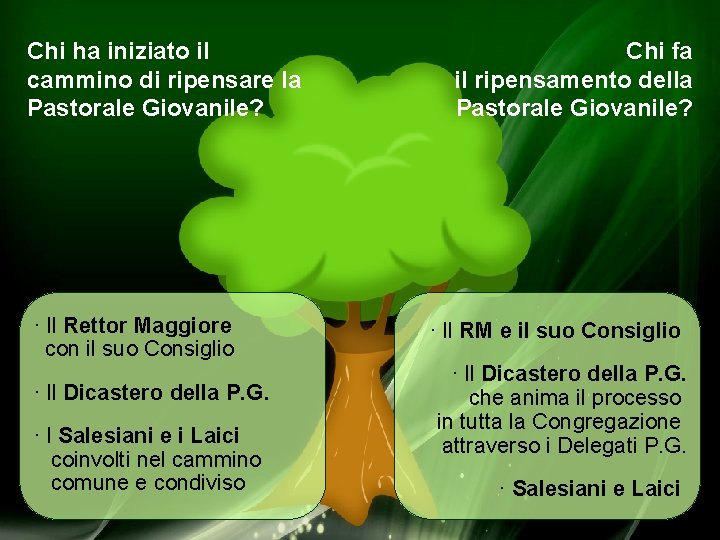 Chi ha iniziato il cammino di ripensare la Pastorale Giovanile? · Il Rettor Maggiore