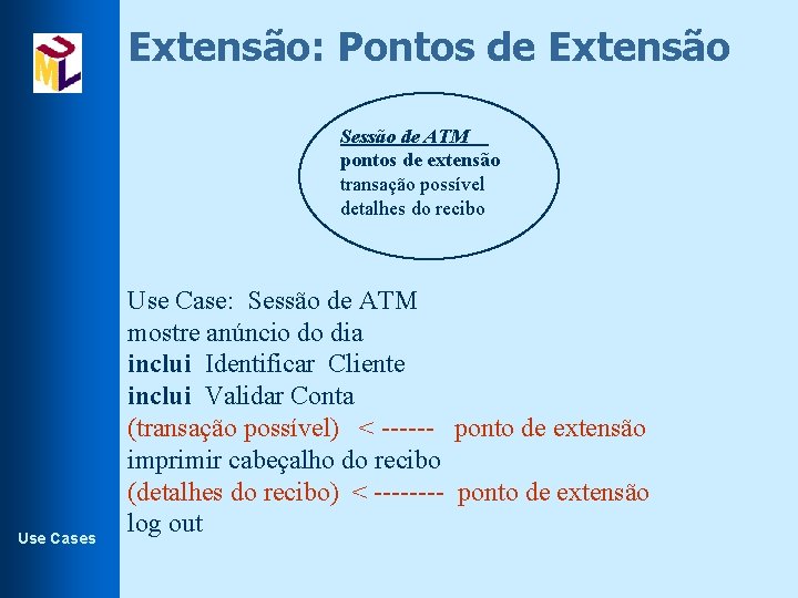 Extensão: Pontos de Extensão Sessão de ATM pontos de extensão transação possível detalhes do