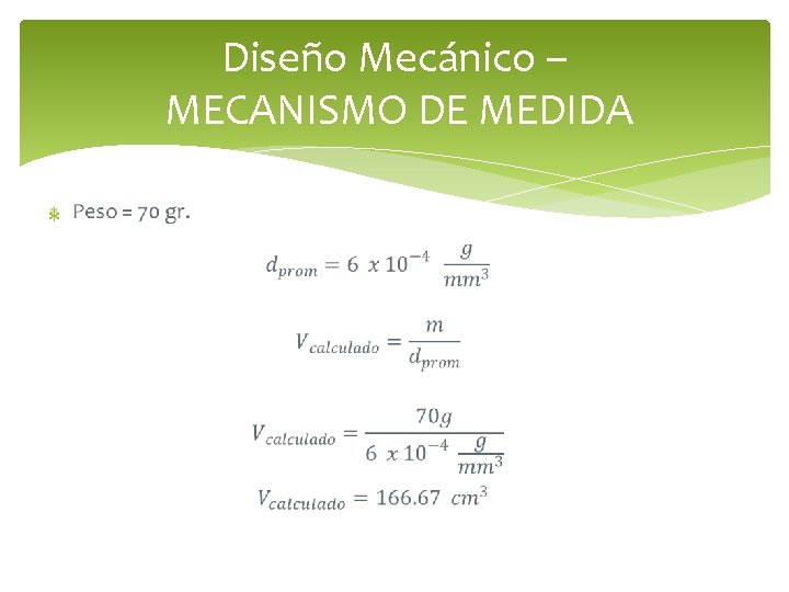 Diseño Mecánico – MECANISMO DE MEDIDA 