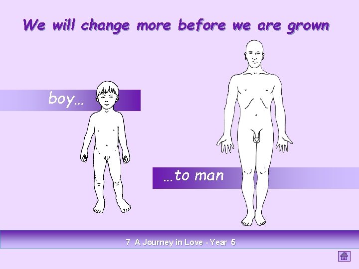 We will change more before we are grown boy… …to man 7 A Journey