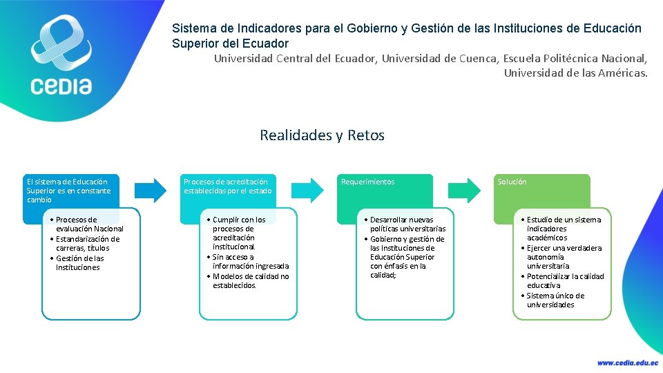 Sistema de Indicadores para el Gobierno y Gestión de las Instituciones de Educación Superior