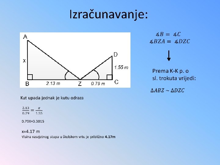 Izračunavanje: • 