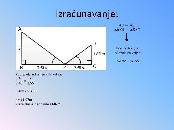 Izračunavanje: • 