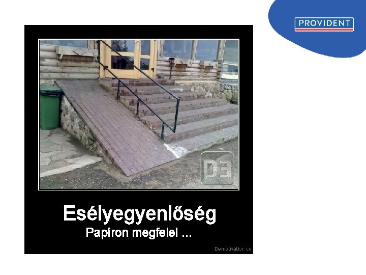 Esélyegyenlőség Papíron megfelel … 