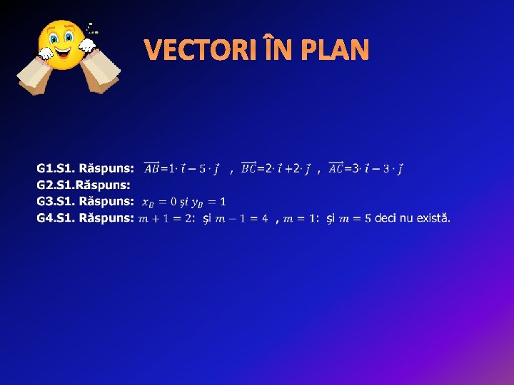 VECTORI ÎN PLAN 