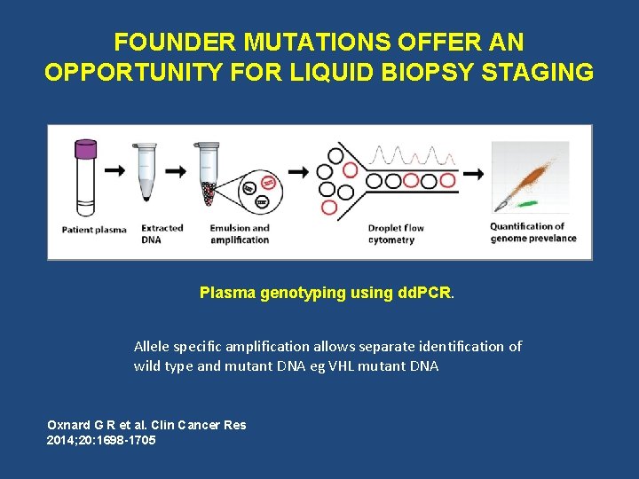 FOUNDER MUTATIONS OFFER AN OPPORTUNITY FOR LIQUID BIOPSY STAGING Plasma genotyping using dd. PCR.