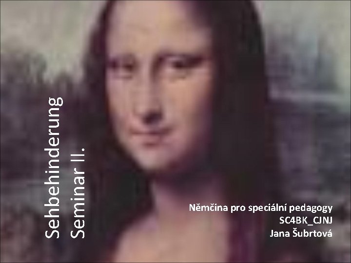 Sehbehinderung Seminar II. Němčina pro speciální pedagogy SC 4 BK_CJNJ Jana Šubrtová 
