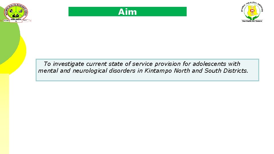 Aim To investigate current state of service provision for adolescents with mental and neurological
