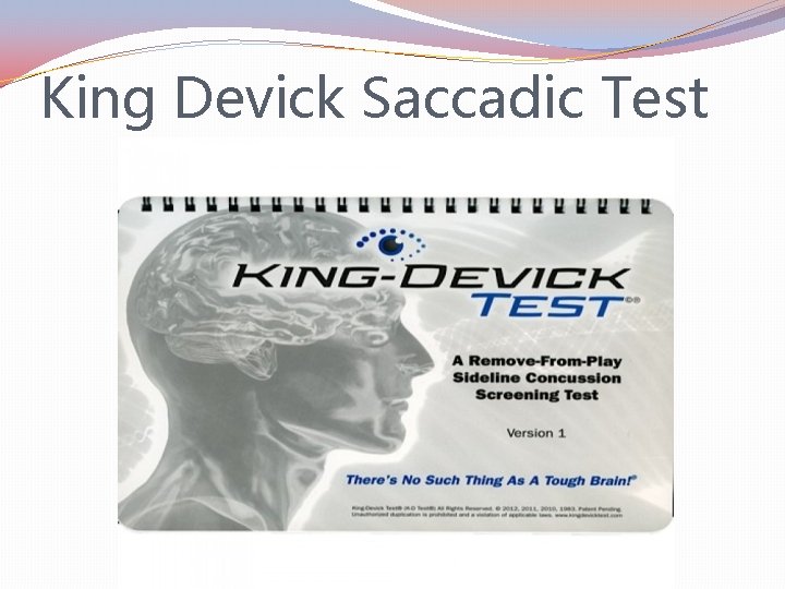 King Devick Saccadic Test 