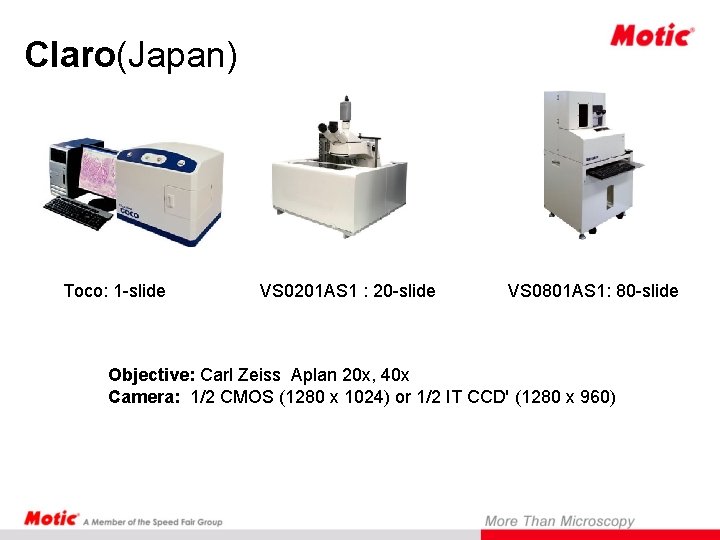 Claro(Japan) Toco: 1 -slide VS 0201 AS 1 : 20 -slide VS 0801 AS