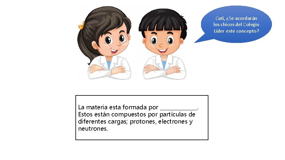 Cati, ¿Se acordarán los chicos del Colegio Líder este concepto? La materia esta formada