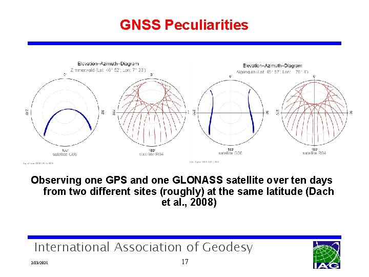 GNSS Peculiarities Observing one GPS and one GLONASS satellite over ten days from two