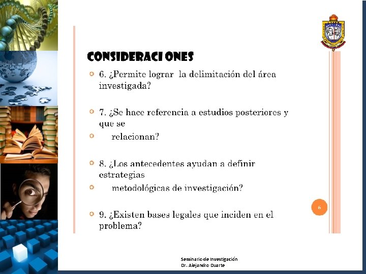 Seminario de Investigación Dr. Alejandro Duarte 