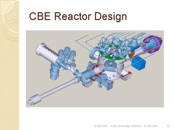 CBE Reactor Design 5/29/2009 Yale University Defense - R. Munden 22 