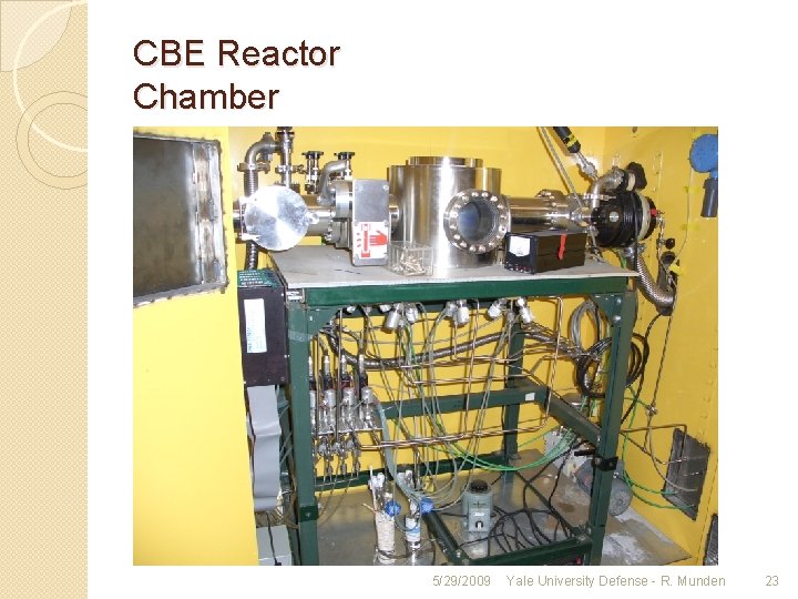 CBE Reactor Chamber 5/29/2009 Yale University Defense - R. Munden 23 
