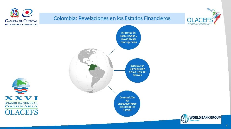 Colombia: Revelaciones en los Estados Financieros Información sobre litigios y provisión por contingencias Estructura