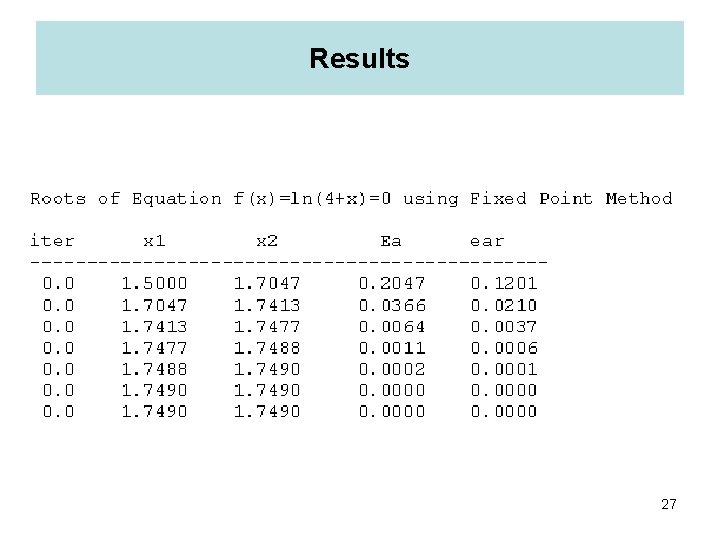 Results 27 