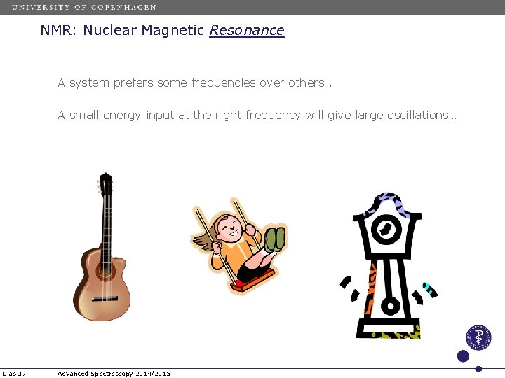 NMR: Nuclear Magnetic Resonance A system prefers some frequencies over others… A small energy