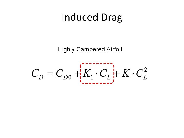 Induced Drag Highly Cambered Airfoil 