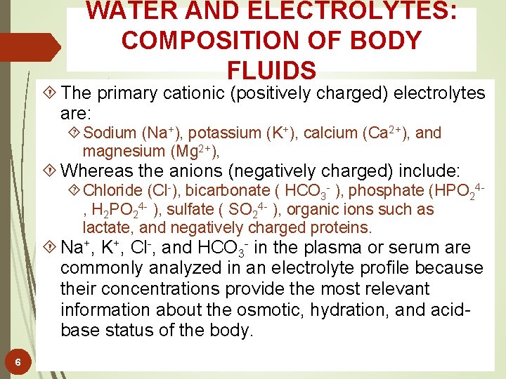 Disorders of Water Electrolytes Acid Base Metabolism Lecture