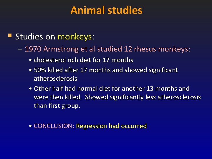 Animal studies § Studies on monkeys: – 1970 Armstrong et al studied 12 rhesus Animal studies § Studies on monkeys: – 1970 Armstrong et al studied 12 rhesus