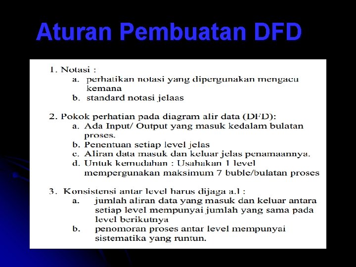 Aturan Pembuatan DFD 