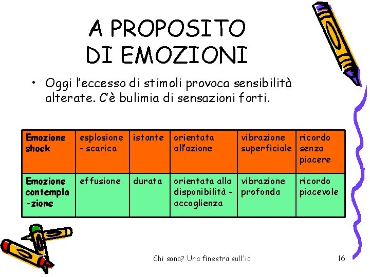 A PROPOSITO DI EMOZIONI • Oggi l’eccesso di stimoli provoca sensibilità alterate. C’è bulimia