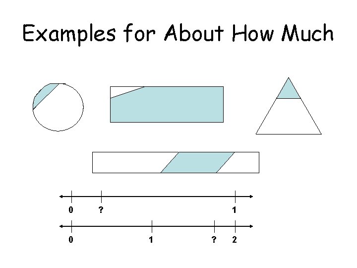 Examples for About How Much 0 0 ? 1 1 ? 2 