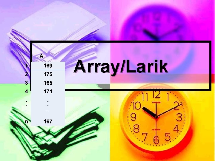 Array/Larik 