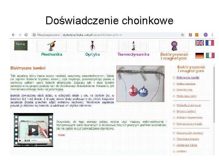 Doświadczenie choinkowe 