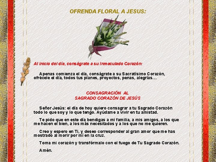 OFRENDA FLORAL A JESUS: Al inicio del día, conságrate a su Inmaculado Corazón: Apenas OFRENDA FLORAL A JESUS: Al inicio del día, conságrate a su Inmaculado Corazón: Apenas