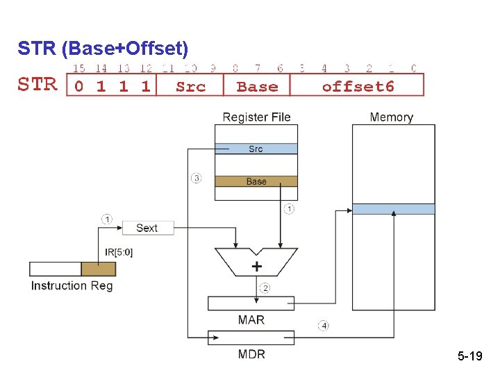 STR (Base+Offset) 5 -19 