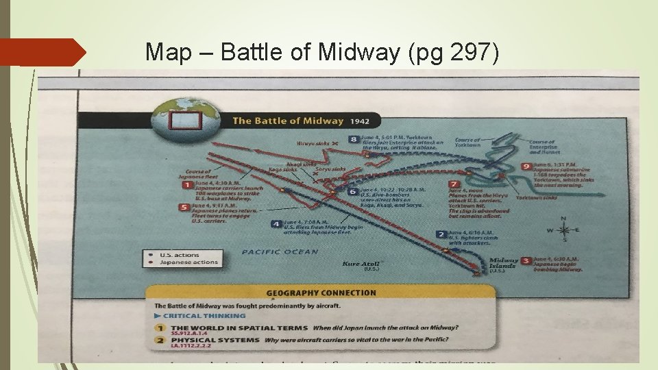 Map – Battle of Midway (pg 297) 