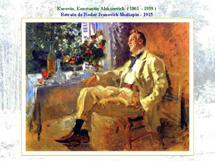 Korovin, Konstantin Alekseevich ( 1861 – 1939 ) Retrato de Fiodor Ivanovich Shaliapin -