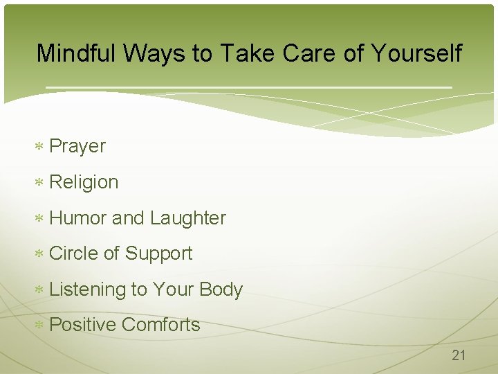 Mindful Ways to Take Care of Yourself Prayer Religion Humor and Laughter Circle of