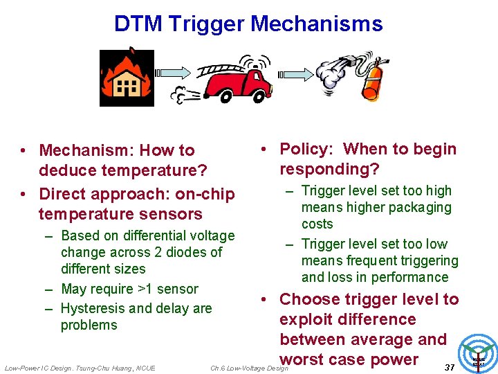 DTM Trigger Mechanisms • Mechanism: How to deduce temperature? • Direct approach: on-chip temperature