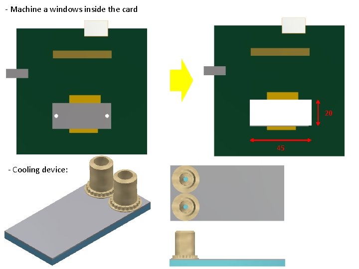 - Machine a windows inside the card 20 45 - Cooling device: 