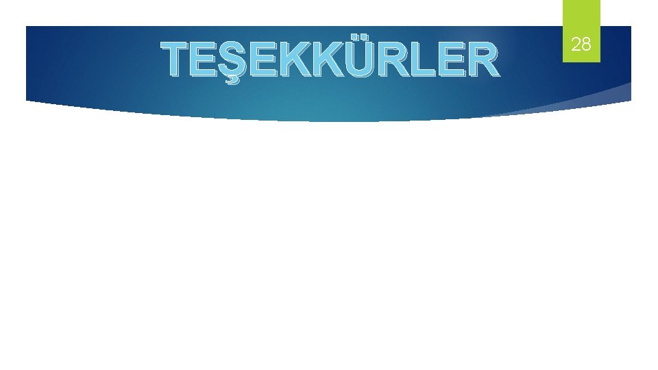 TEŞEKKÜRLER 28 