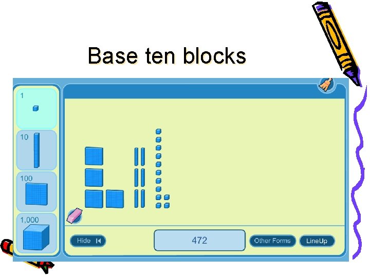 Base ten blocks 34 