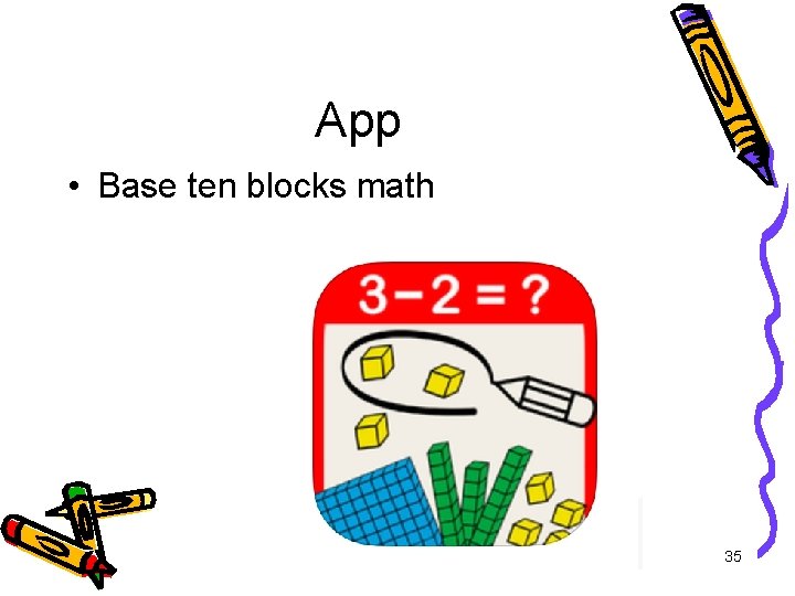 App • Base ten blocks math 35 