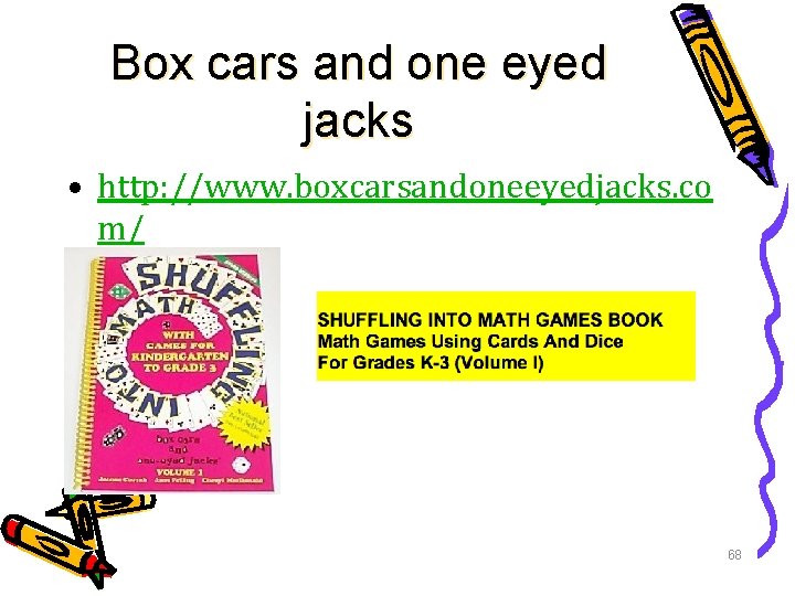 Box cars and one eyed jacks • http: //www. boxcarsandoneeyedjacks. co m/ 68 