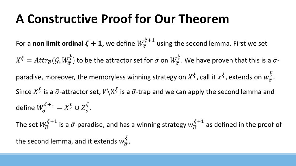 A Constructive Proof for Our Theorem 