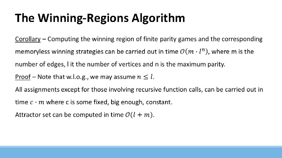 The Winning-Regions Algorithm 