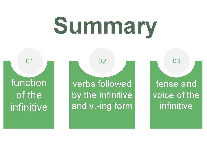 Summary 01 02 03 function of the infinitive verbs followed by the infinitive and Summary 01 02 03 function of the infinitive verbs followed by the infinitive and