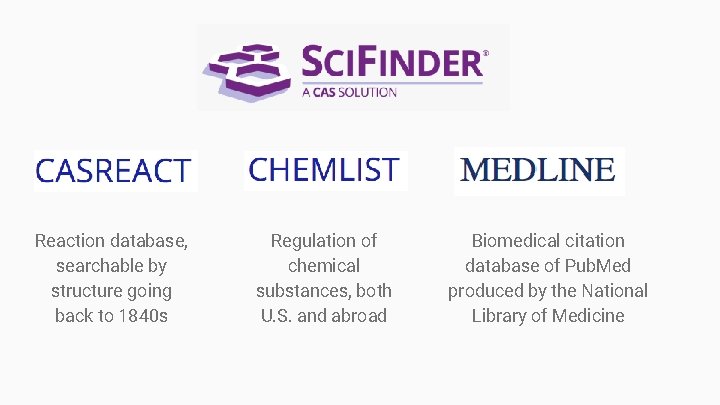 Reaction database, searchable by structure going back to 1840 s Regulation of chemical substances, Reaction database, searchable by structure going back to 1840 s Regulation of chemical substances,