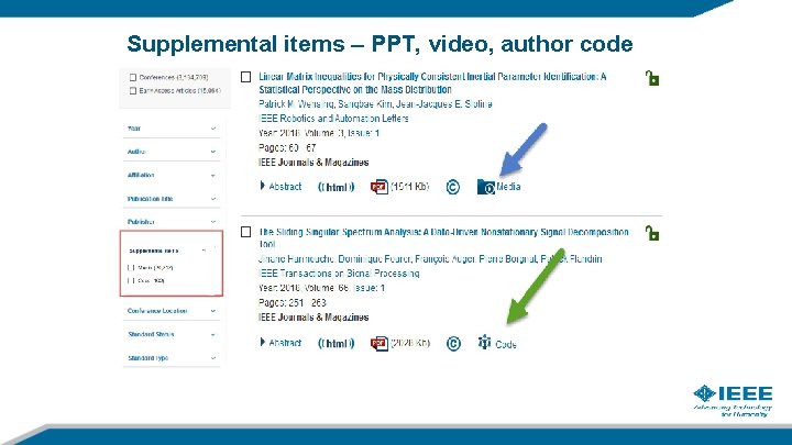 Supplemental items – PPT, video, author code Supplemental items – PPT, video, author code