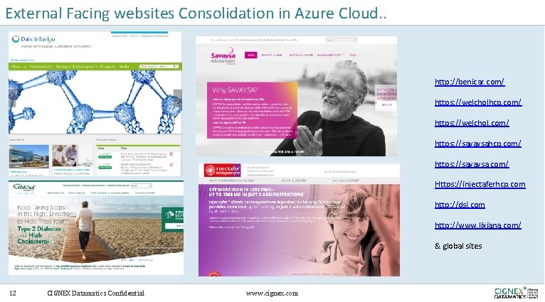 External Facing websites Consolidation in Azure Cloud. . http: //benicar. com/ https: //welcholhcp. com/