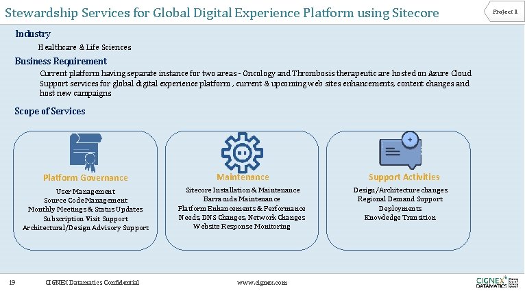 Stewardship Services for Global Digital Experience Platform using Sitecore Industry Healthcare & Life Sciences
