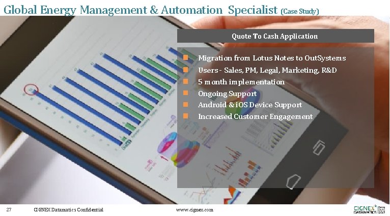 Global Energy Management & Automation Specialist (Case Study) Quote To Cash Application Migration from