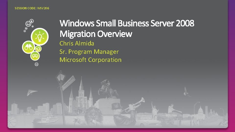 SESSION CODE: WSV 206 Chris Almida Sr. Program Manager Microsoft Corporation 